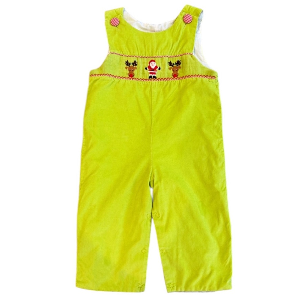 Southern Tots Smocked Santa & Reindeer Longall – 2T‎
